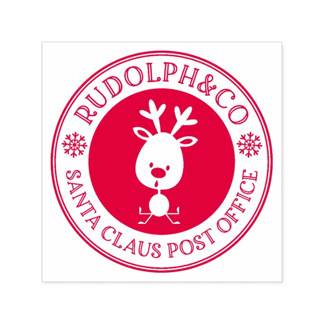 Jul Tomte Postkontor Självfärgande Stämpel (Design)