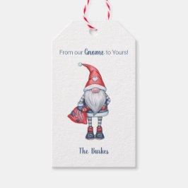 Jul Tomte Presentgiftsetikett Presentetikett