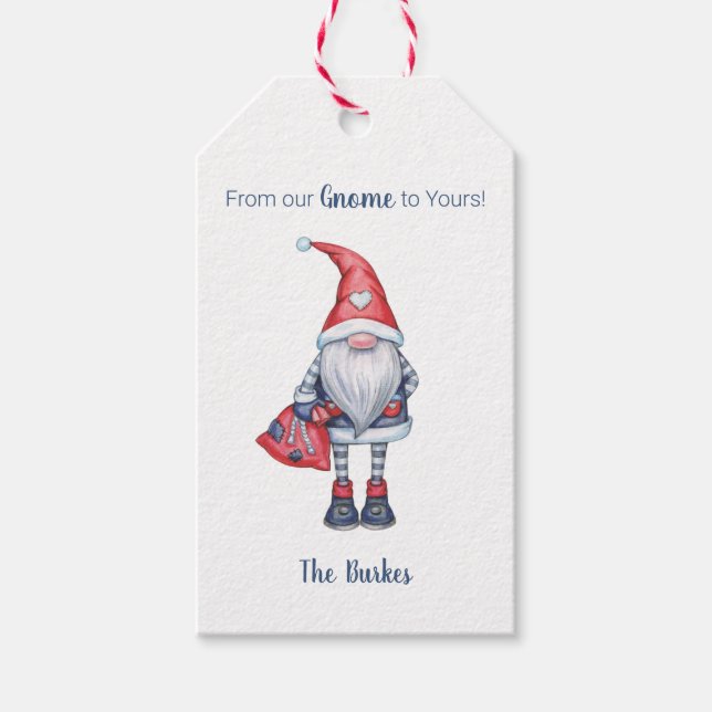 Jul Tomte Presentgiftsetikett Presentetikett (Framsidan)