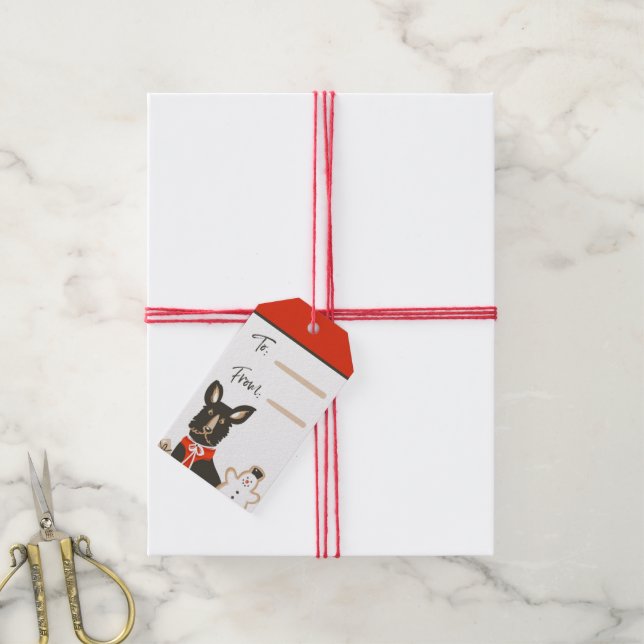 Jul Tomte Presentkort Presentetikett (Med Snöre)