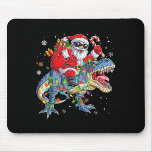 Jul Tomte Ridande Dinosaurie Roliga Julbelysningar Musmatta