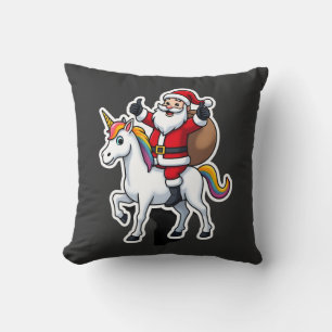 Jul Tomte Ridning Enhörning - Xmas Tjejer Kudde