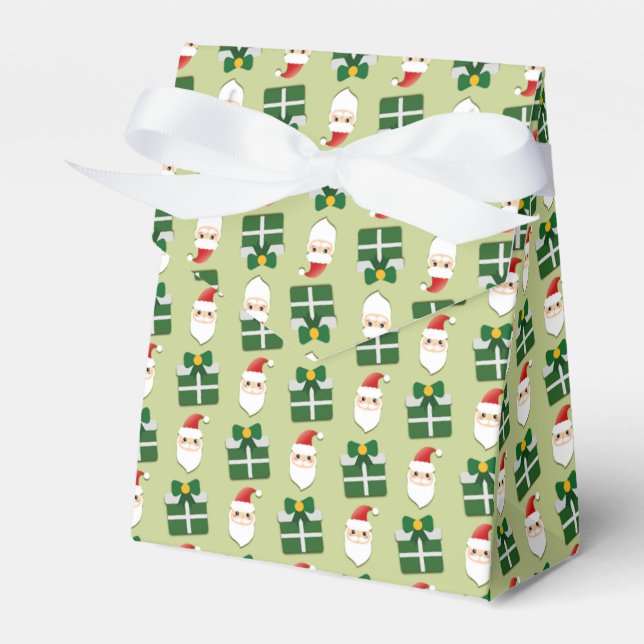 Jul Tomte Röd Grön Festlig Presentaskar (Framsidan Sidan)