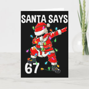 Jul Tomte Säger 67 Sex Sju Meme Rolig God Jul Kort