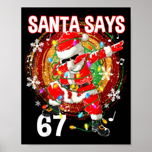 Jul Tomte Säger 67 Sex Sju Meme Roligt God Jul Poster