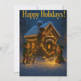 Jul Tomte Scen – God Jul! Julkort