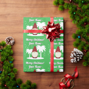 Jul tomte serie med palmer unik presentpapper