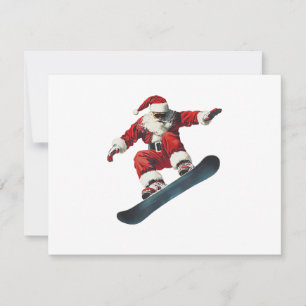 jul tomte snöboard snowboard snö julkort