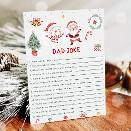 Jul Tomte Snömannen Pappajoke spelkort Inbjudningar