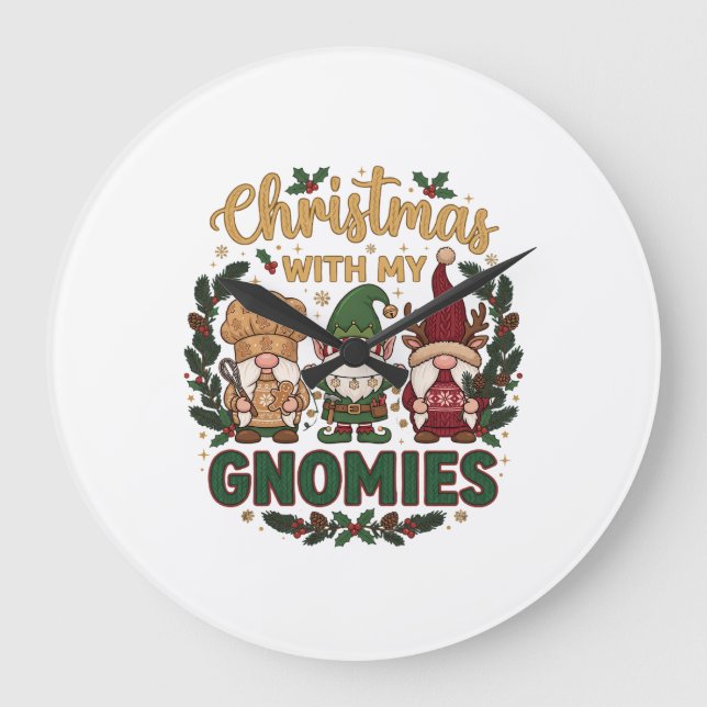 Jul Tomte Strängljus Sockerbit Stor Klocka (Framsida)