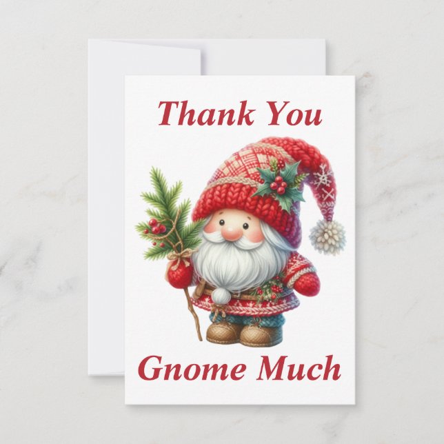 Jul Tomte Tack Kort (Framsida)