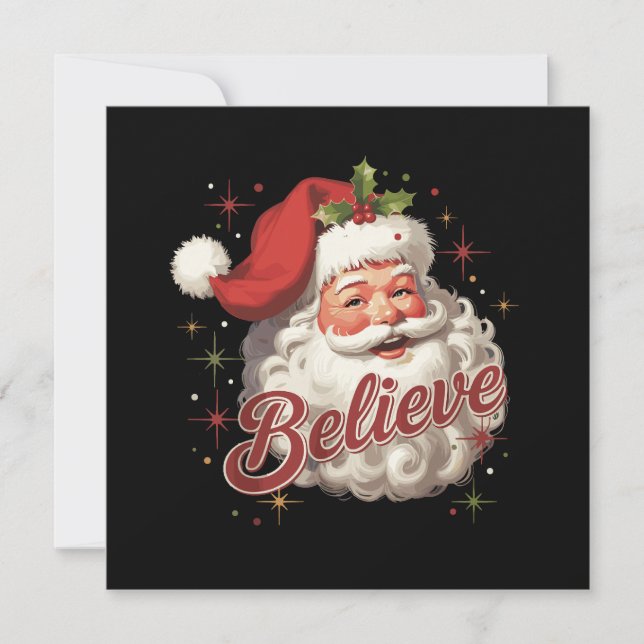 Jul tomte tro på jul  julkort (Framsida)