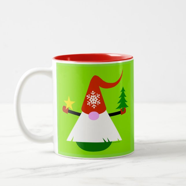 Jul Tomte  Två-Tonad Mugg (Vänster)