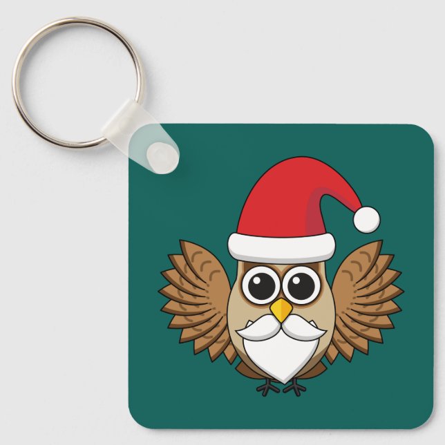 Jul tomte uggla nyckelring (Framsida)