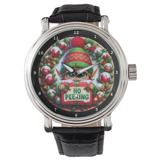 Jul Tomte Utan Tittande Armbandsur (Framsida)