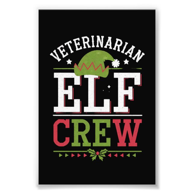 Jul Tomte Veterinär Teknisk Assistent  Fototryck (Framsidan)