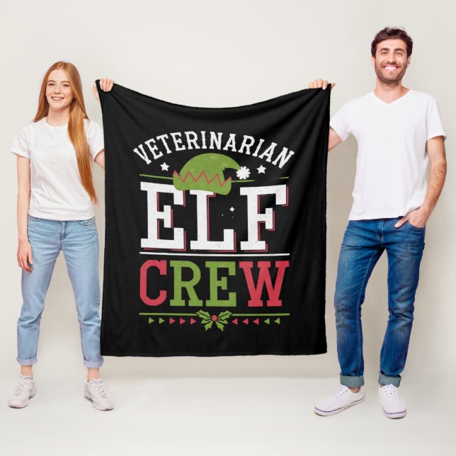Jul Tomte Veterinärtekniker Djurvårdare Fleecefilt (På plats)