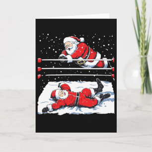 Jul Tomte Wrestling Älskare Brottare Xmas Paja Kort