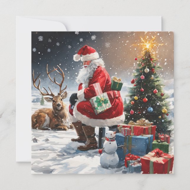 jul-tomten julkort (Framsida)