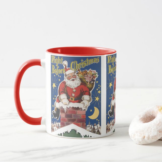 Jul tomten, natten före jul mugg (Med munk)