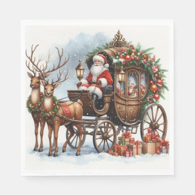 jul-tomten pappersservett (Framsidan)