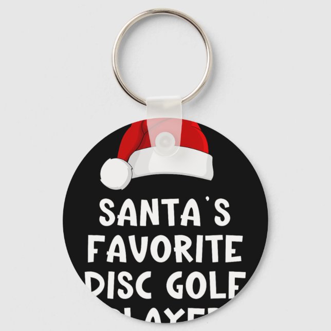 Jul Tomtens Favorit Discgolfspelare Pyjamas Nyckelring (Framsida)