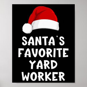 Jul Tomtens Favorit Trädgårdsarbetare Rolig Pyjama Poster