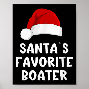 Jul Tomtens Favoritbåt-fånig pyjamas båt Poster