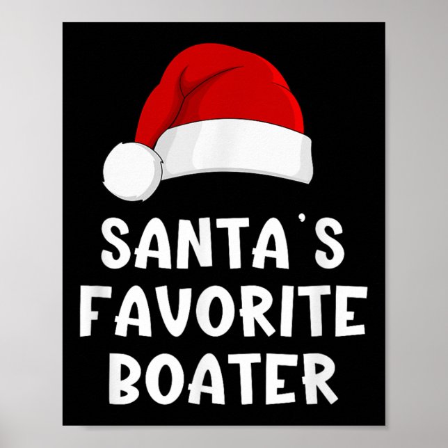 Jul Tomtens Favoritbåt-fånig pyjamas båt Poster (Framsidan)
