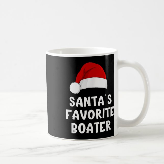Jul Tomtens Favoritbåt Funny Pajama Båt Kaffemugg (Höger)
