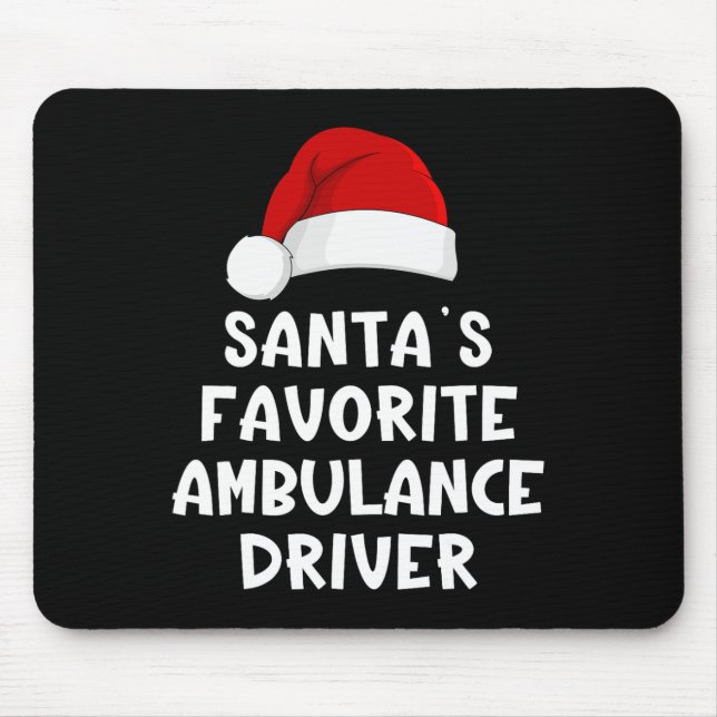 Jul Tomtes Favorit Ambulansförare Rolig  Musmatta (Framsidan)