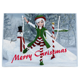 Jul Toon Girl i en vinterskog