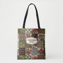 Jul Tote Bag Vintage Lappteknik