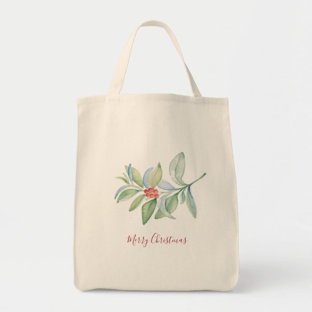 Jul Tote bags Botaniska rödberries Tygkasse (Framsidan)