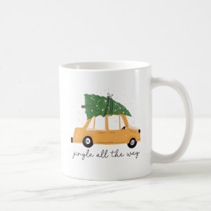 Jul-Träd-bilen Gräs Kaffemugg
