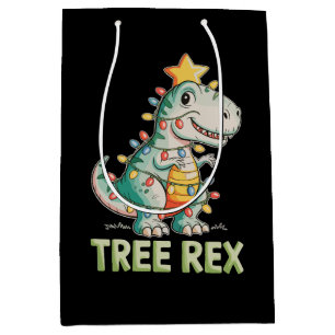 Jul Träd Rex Dinosaur T Rex Xmas Ljus