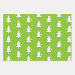 Jul, Träd, Snöflingor helgdag Grönt