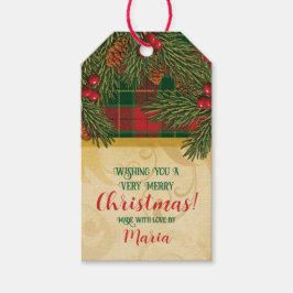 Jul Traditionell Play Tartan Wandeans Presentetikett