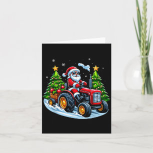 Jul Traktor Santa Xmas Gård Lastbil Män Pojkar K Kort