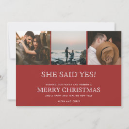 Jul Tre Bilder Förlovningskort Meddelande