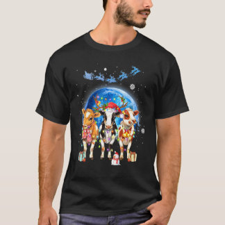 Jul Tre Ko Xmas Tomte Hatt Måne Jul T Shirt