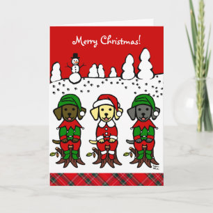 Jul tre valpar helgkort