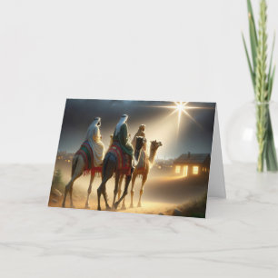 Jul tre Wisemen Efter en stjärna Kort