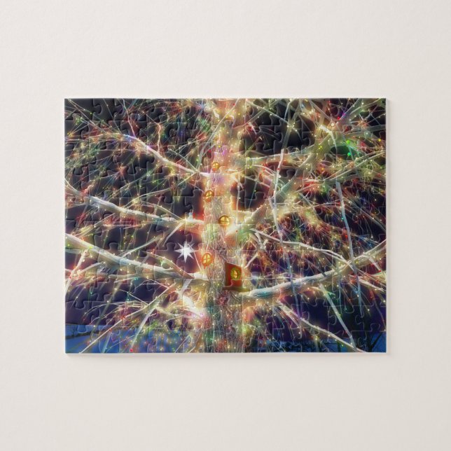 Jul Treehouse Puzzle Pussel (Horisontell)