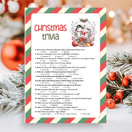 Jul Trivia Spel Julkort