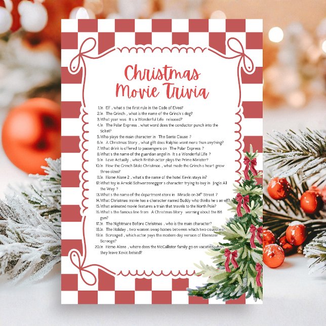 Jul Trivia Spel Julkort (Christmas Movie Trivia Coquette Christmas Games)