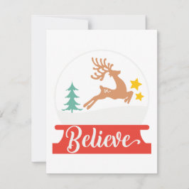 Jul: Tro bara (i Santa and Reindeer) Julkort