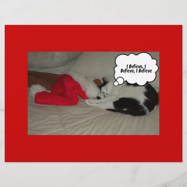 Jul Tro Black och White Kitten Reklamblad (Framsidan)