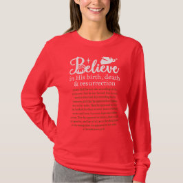 Jul Tro Jesus Nativitet Red Långärmad T Shirt