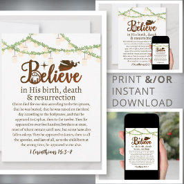 Jul Tro Jesus Nativitet, Rustiskt skript Julkort